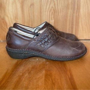 Womens 6 Ugg Anila Basket Weave Clogs Brown SEF1286